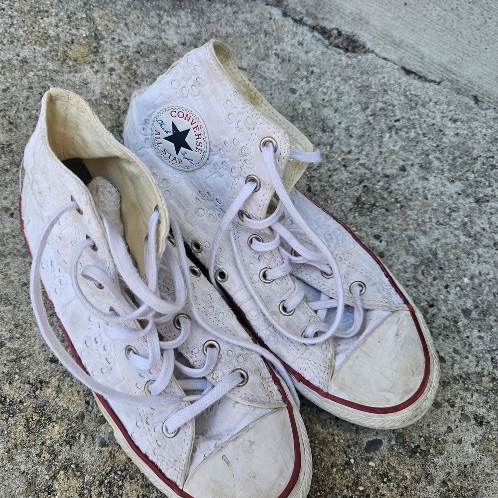 Converse White High-Top Sneakers